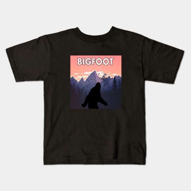 bigfoot retro Kids T-Shirt by befine01